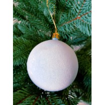 Новогодний шар "Бархат" Ø80мм голубой, цена за набор 4шт